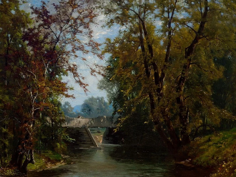 1842-Horace Wolcott Robbins - Lungo il fiume Farmington